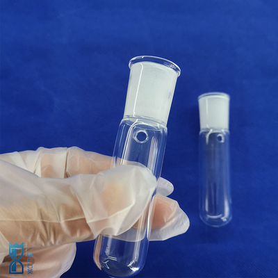 Clear Quartz Glass Tube Panas Tahan Sekrup Thread Cap Laboratorium Lampu optik