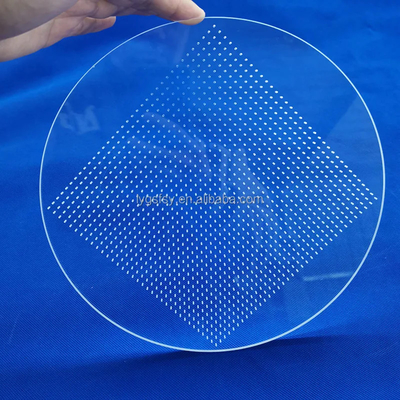 Pabrik Custom Ultra Violet Laser Tinggi kemurnian perforated Quartz Glass Sheet
