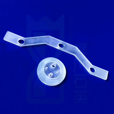Optical High Purity Perforated Quartz Shape Parts Jelas