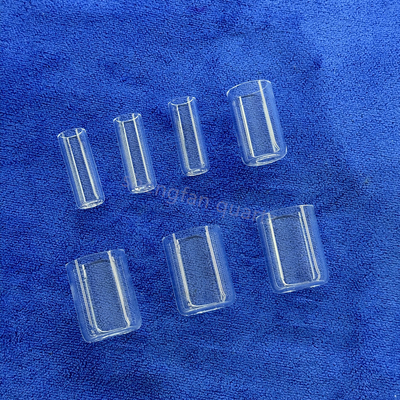 Grosir Resistensi Suhu Tinggi Custom Quartz Glass Test Tube Satu Ujung Disegel Bottom Bunder Atau Datar Datar
