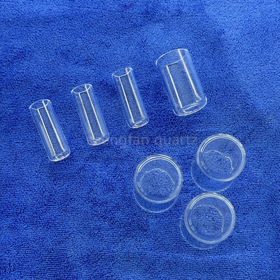 Grosir Resistensi Suhu Tinggi Custom Quartz Glass Test Tube Satu Ujung Disegel Bottom Bunder Atau Datar Datar