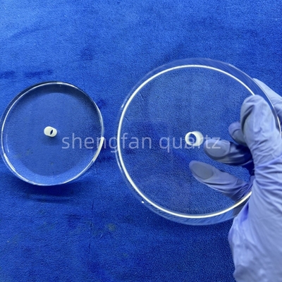 Pabrik Custom Ultra Violet Laser Tinggi kemurnian perforated Quartz Glass Sheet