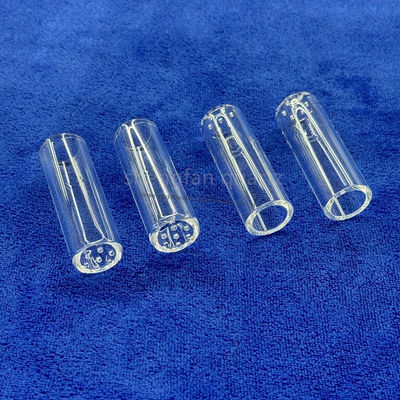 SiO2 kemurnian tinggi 99,99% Tabung Kaca Kuarsa dengan Titik Pengeringan 1180°C dan Titik Tekanan 1100°C untuk penggunaan industri