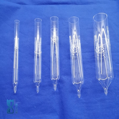 SiO2 Laboratorium Clear Silica Kuarsa Tabung Uji End Seal