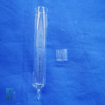 SiO2 Laboratorium Clear Silica Kuarsa Tabung Uji End Seal