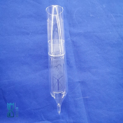 SiO2 Laboratorium Clear Silica Kuarsa Tabung Uji End Seal