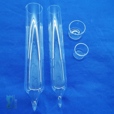 SiO2 Laboratorium Clear Silica Kuarsa Tabung Uji End Seal