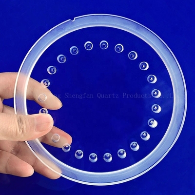 Custom Quartz Glass Step Sheet / Punch Sheet Suhu Tinggi