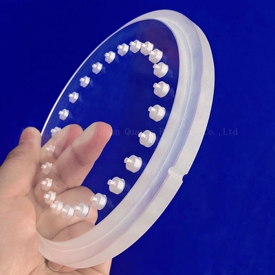 Custom Quartz Glass Step Sheet / Punch Sheet Suhu Tinggi