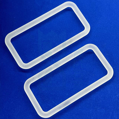 Frosted Transparent Clear Quartz Glass Products Ring