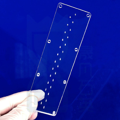 Custom Glass Round Frosted Shape Plate Laser Perforated Quartz Disk Quartz Plate