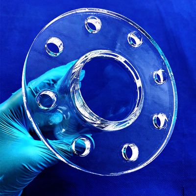 CNC Finishing Seal Quartz Flange Welding dan Pengeboran