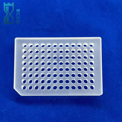 Custom Transparan Frosted Optical Quartz 96 Well Plate tahan korosi suhu tinggi