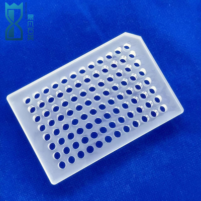 Custom Transparan Frosted Optical Quartz 96 Well Plate tahan korosi suhu tinggi