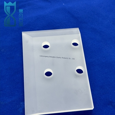 Custom Glass Round Frosted Shape Plate Laser Perforated Quartz Disk Quartz Plate