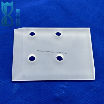 Custom Glass Round Frosted Shape Plate Laser Perforated Quartz Disk Quartz Plate