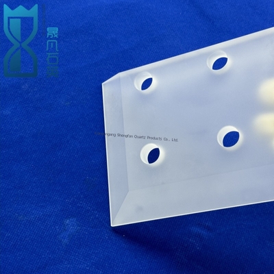 Custom Glass Round Frosted Shape Plate Laser Perforated Quartz Disk Quartz Plate