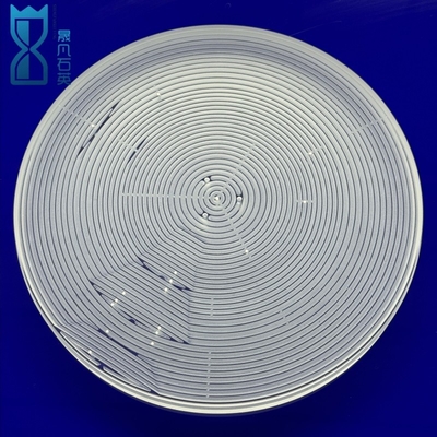 Pabrik Custom High Precision Slotted Quartz Sheet Bor Fused Quartz Transparan Polished