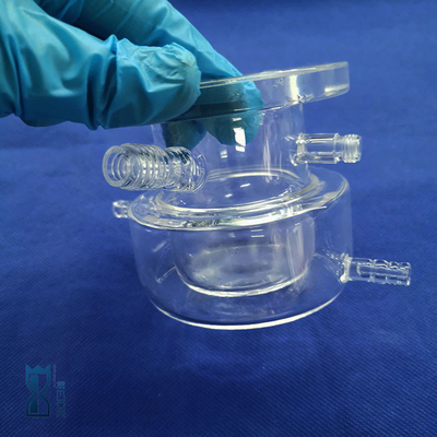 Laboratorium Kuarsa Reaktor suhu tinggi Korosi Resistensi 50ml 100ml 150ml