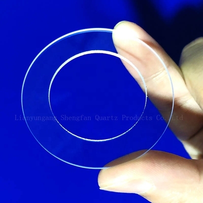 Custom High Purity Transparent Quartz Perforated Quartz Transparent Ring Pabrik