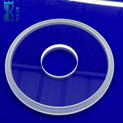 Custom High Purity Transparent Quartz Perforated Quartz Transparent Ring Pabrik