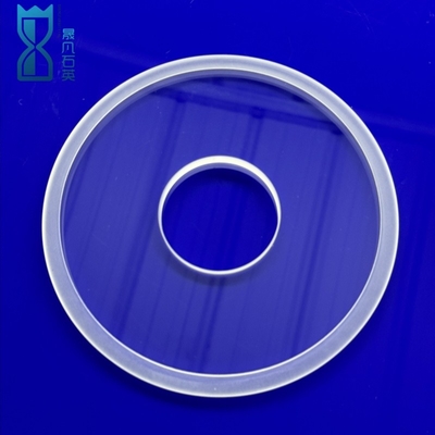 Custom High Purity Transparent Quartz Perforated Quartz Transparent Ring Pabrik