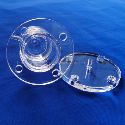 Semikonduktor Frosted Transparent Quartz Flake Quartz Flanges Tahan Korosi