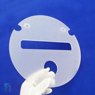 Laboratorium khusus tahan korosi kuarsa chip quartz frosted perforated sheet kuarsa dilelehkan