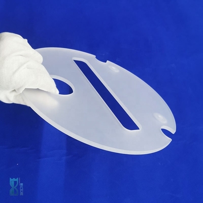 Laboratorium khusus tahan korosi kuarsa chip quartz frosted perforated sheet kuarsa dilelehkan