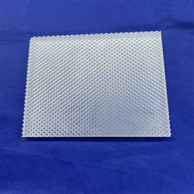 Semikonduktor tahan suhu tinggi custom quartz frosted chip quartz slotted sheet