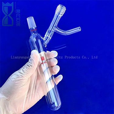 Tabung Quartz Threaded Fused High Temperature Ground Tabung Kaca Kuarsa
