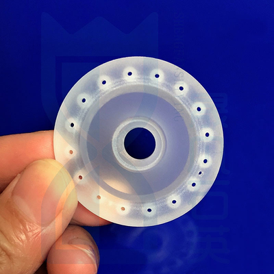 Semikonduktor tahan korosi suhu tinggi khusus Flange beku Kuarsa Flange perforasi