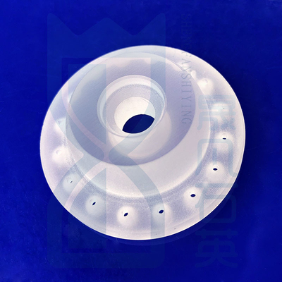 Semikonduktor tahan korosi suhu tinggi khusus Flange beku Kuarsa Flange perforasi