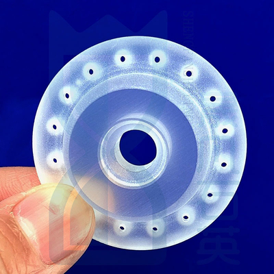 Semikonduktor tahan korosi suhu tinggi khusus Flange beku Kuarsa Flange perforasi