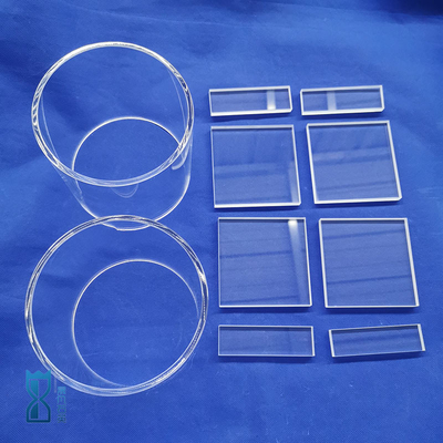 Jendela Optik tahan korosi suhu tinggi Lembar Kuarsa Menembus Kuarsa Ultraviolet Fused