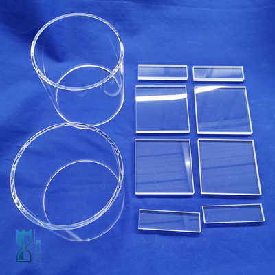 Jendela Optik tahan korosi suhu tinggi Lembar Kuarsa Menembus Kuarsa Ultraviolet Fused