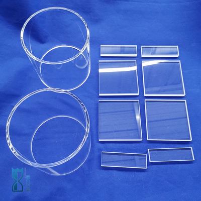 Jendela Optik tahan korosi suhu tinggi Lembar Kuarsa Menembus Kuarsa Ultraviolet Fused