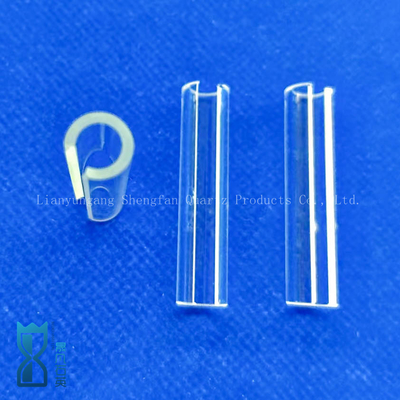 Transparansi Tinggi Silika Tembaga Custom Semicircular Quartz Tubes Glass Pipe