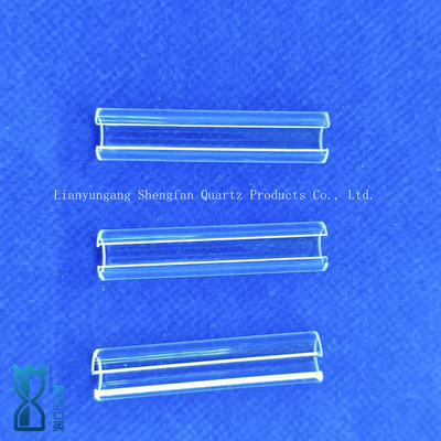Transparansi Tinggi Silika Tembaga Custom Semicircular Quartz Tubes Glass Pipe