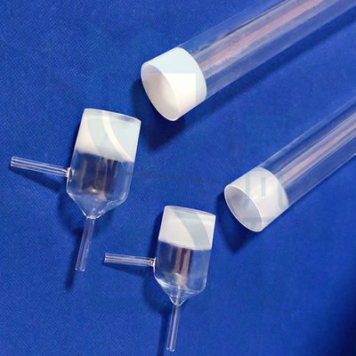 Dukung Labu Kaca Kuarsa Silika Fused Kustom Dengan Sambungan 29/32 24/29