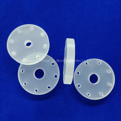 Pabrik disesuaikan tahan suhu tinggi lingkaran Bor Quartz Plate Frosted Glass Sheet