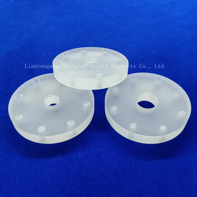 Pabrik disesuaikan tahan suhu tinggi lingkaran Bor Quartz Plate Frosted Glass Sheet