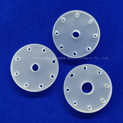 Pabrik disesuaikan tahan suhu tinggi lingkaran Bor Quartz Plate Frosted Glass Sheet
