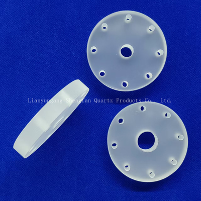 Pabrik disesuaikan tahan suhu tinggi lingkaran Bor Quartz Plate Frosted Glass Sheet