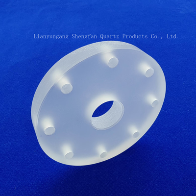 Pabrik disesuaikan tahan suhu tinggi lingkaran Bor Quartz Plate Frosted Glass Sheet