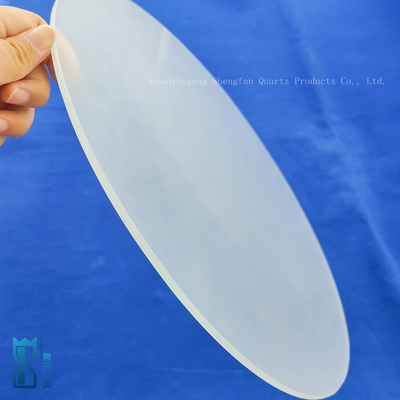 Disesuaikan tahan korosi melingkar Frosted Quartz Plate Lembar Kuarsa Besar