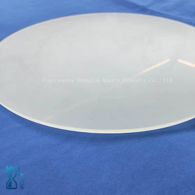 Disesuaikan tahan korosi melingkar Frosted Quartz Plate Lembar Kuarsa Besar