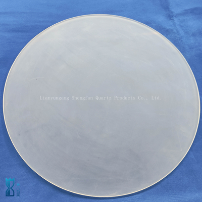 Disesuaikan tahan korosi melingkar Frosted Quartz Plate Lembar Kuarsa Besar