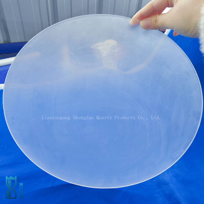 Disesuaikan tahan korosi melingkar Frosted Quartz Plate Lembar Kuarsa Besar