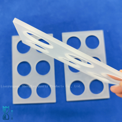Disesuaikan Tinggi Precision Square Quartz Plate Frosted Glass Punch Sheet